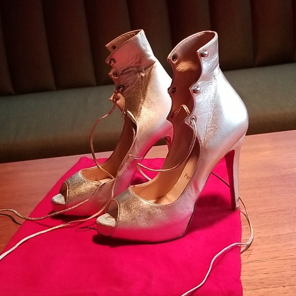 Christian Louboutin gold sandals